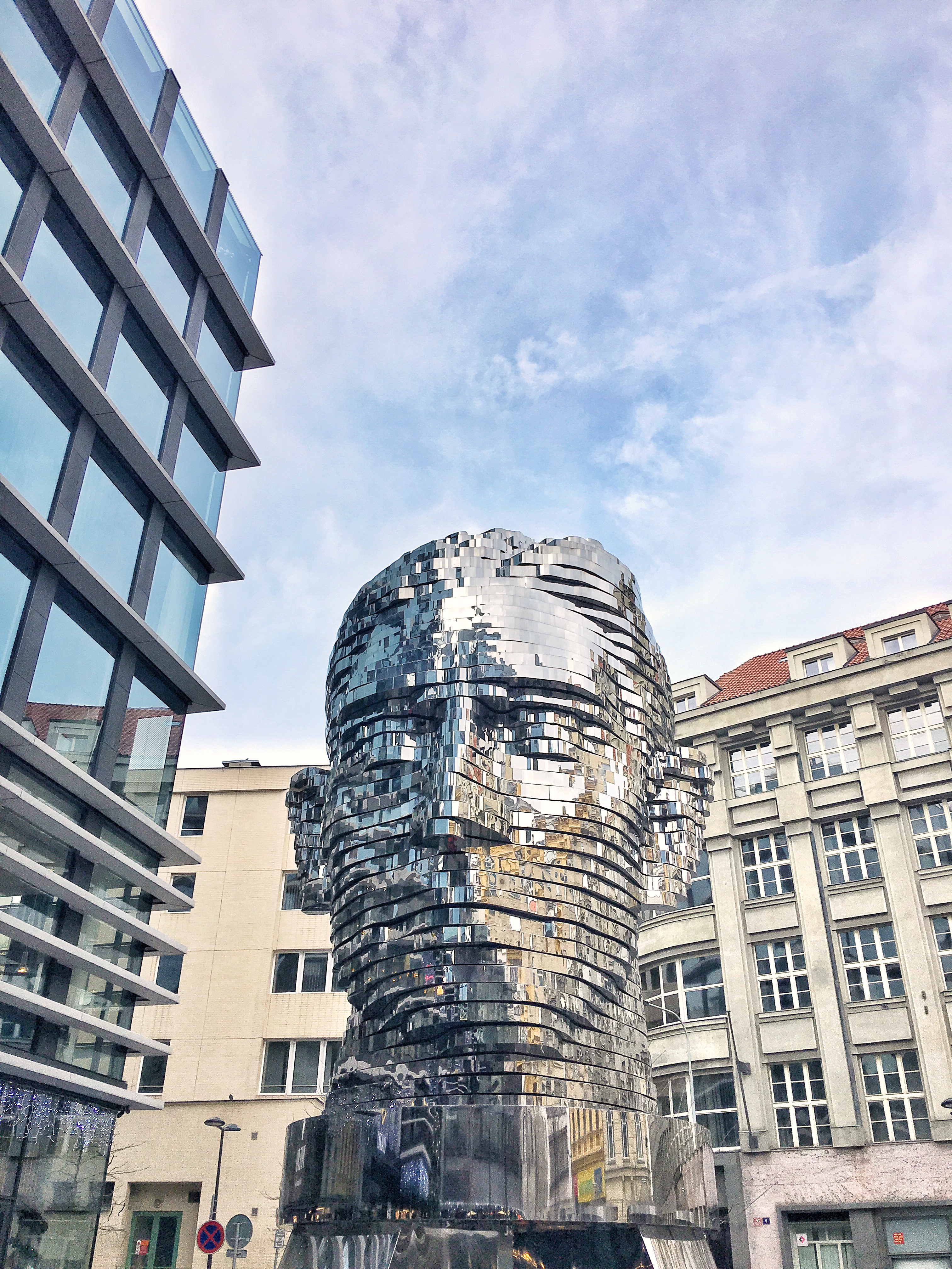 Franz Kafka head in Prague