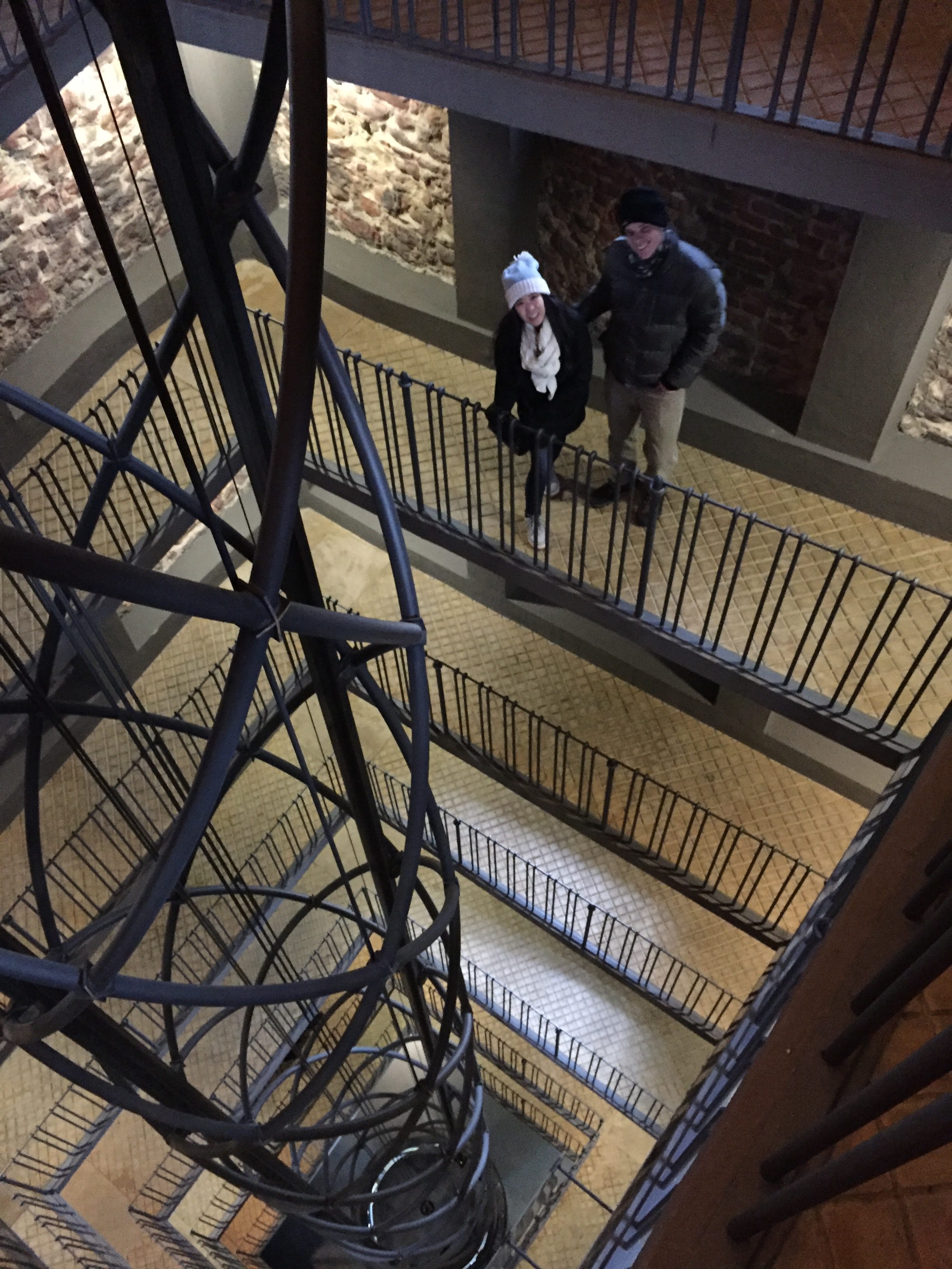 Climbing up the Old Town Square tower