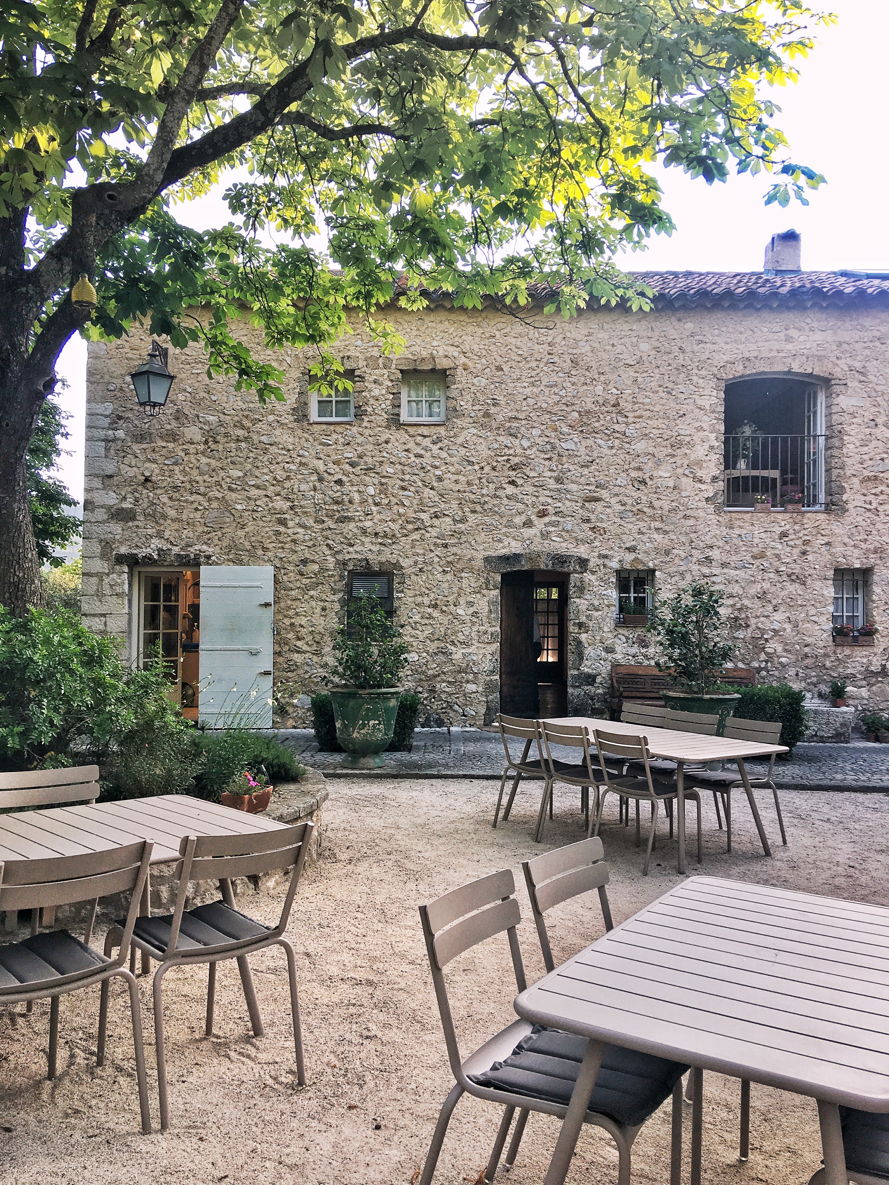 Veranda at La Bastide de Moustiers in Provence