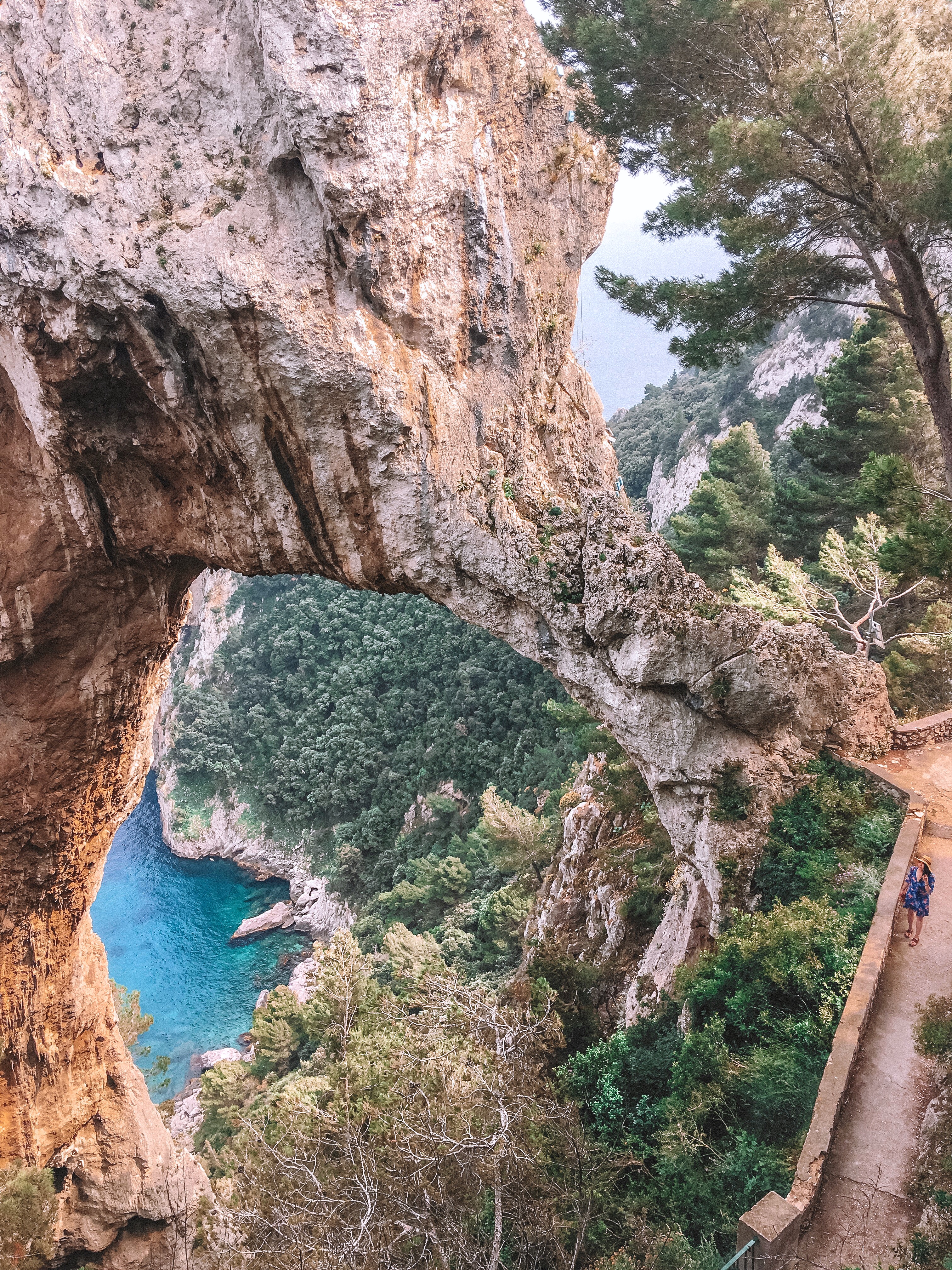 Close up view of Natural Arch in Capri
