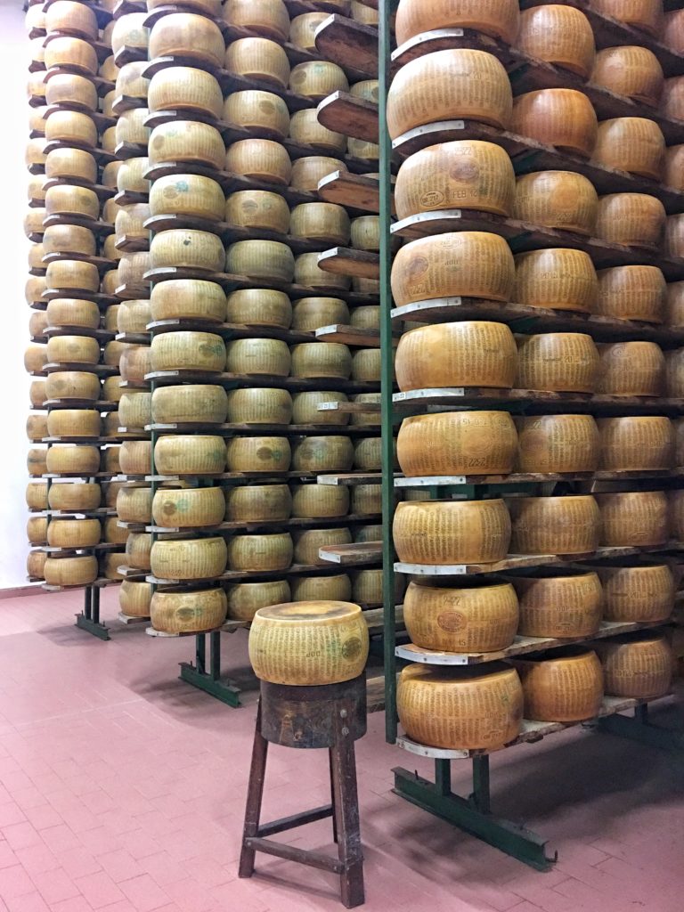 Aging process for parmesan