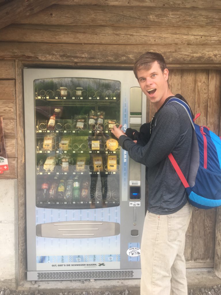 Cheese vending machine in Lauterbrunnen