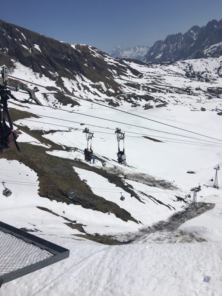 First Flyer ziplining in Grindelwald