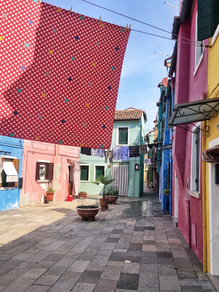 Authentic alleys in Burano Island