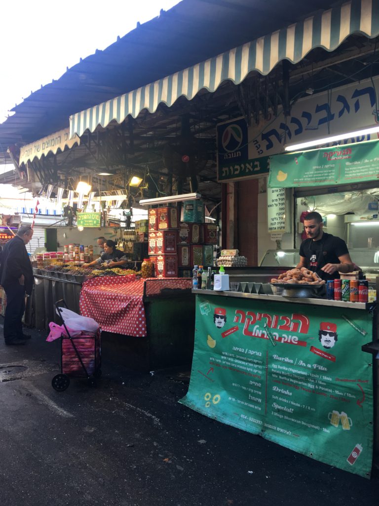 Food stalls at Carmel Market