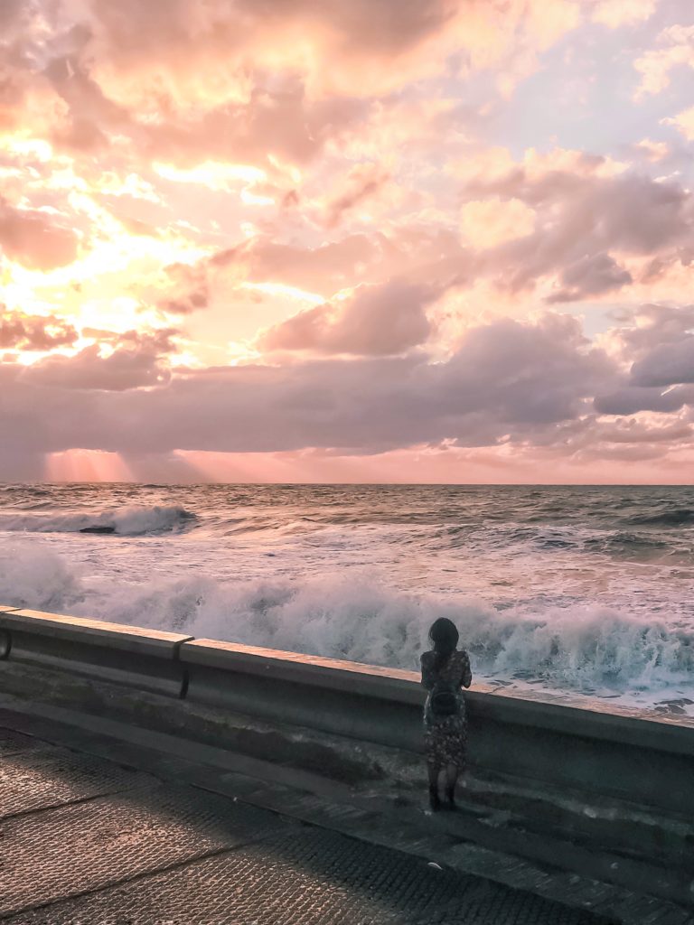 Sunset walks in Tel Aviv