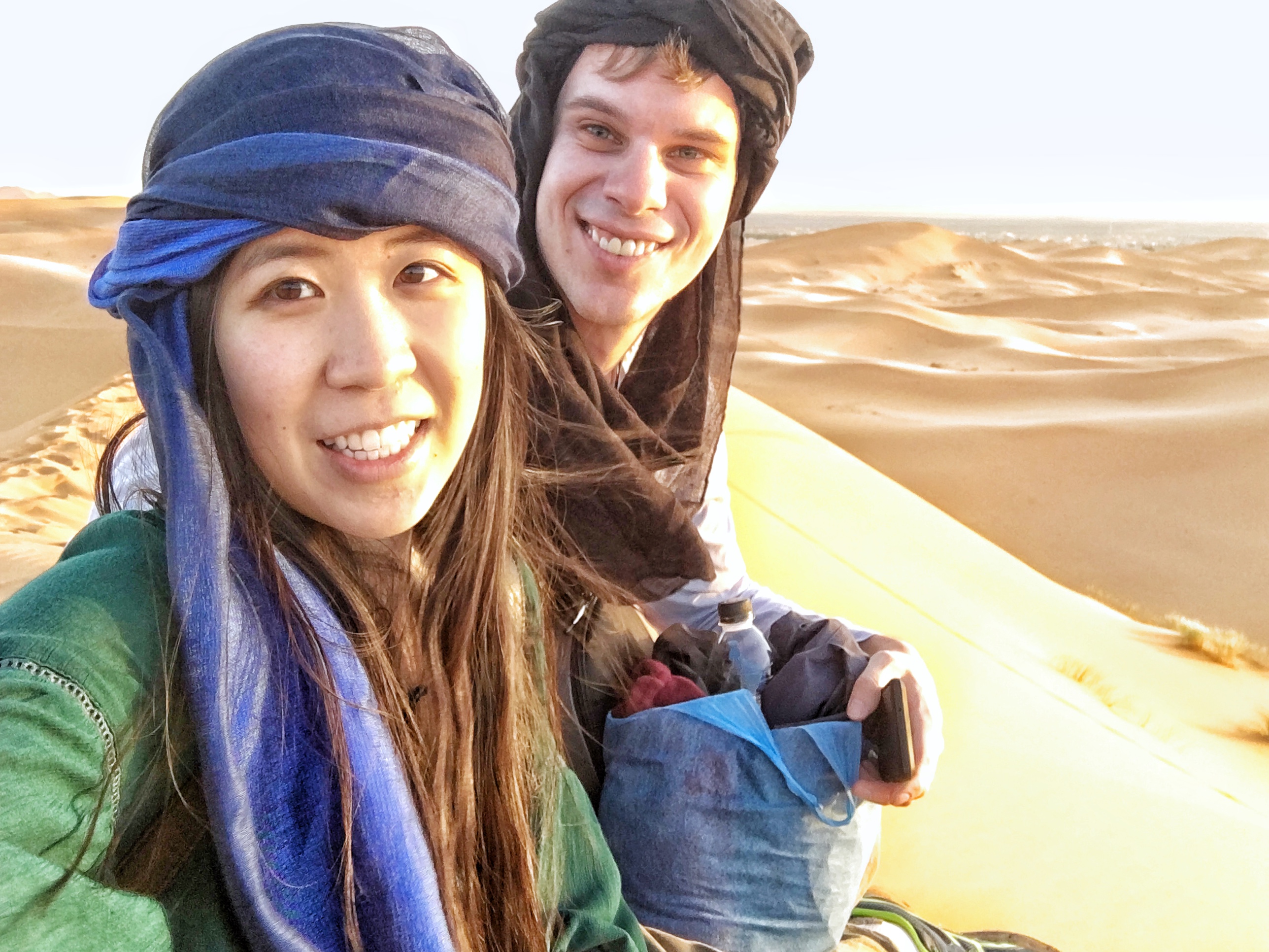 Sunset on the tops of the Sahara