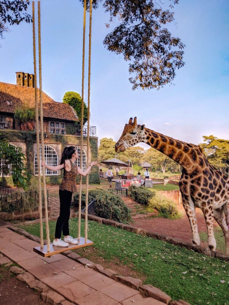 Swing at Giraffe Manor