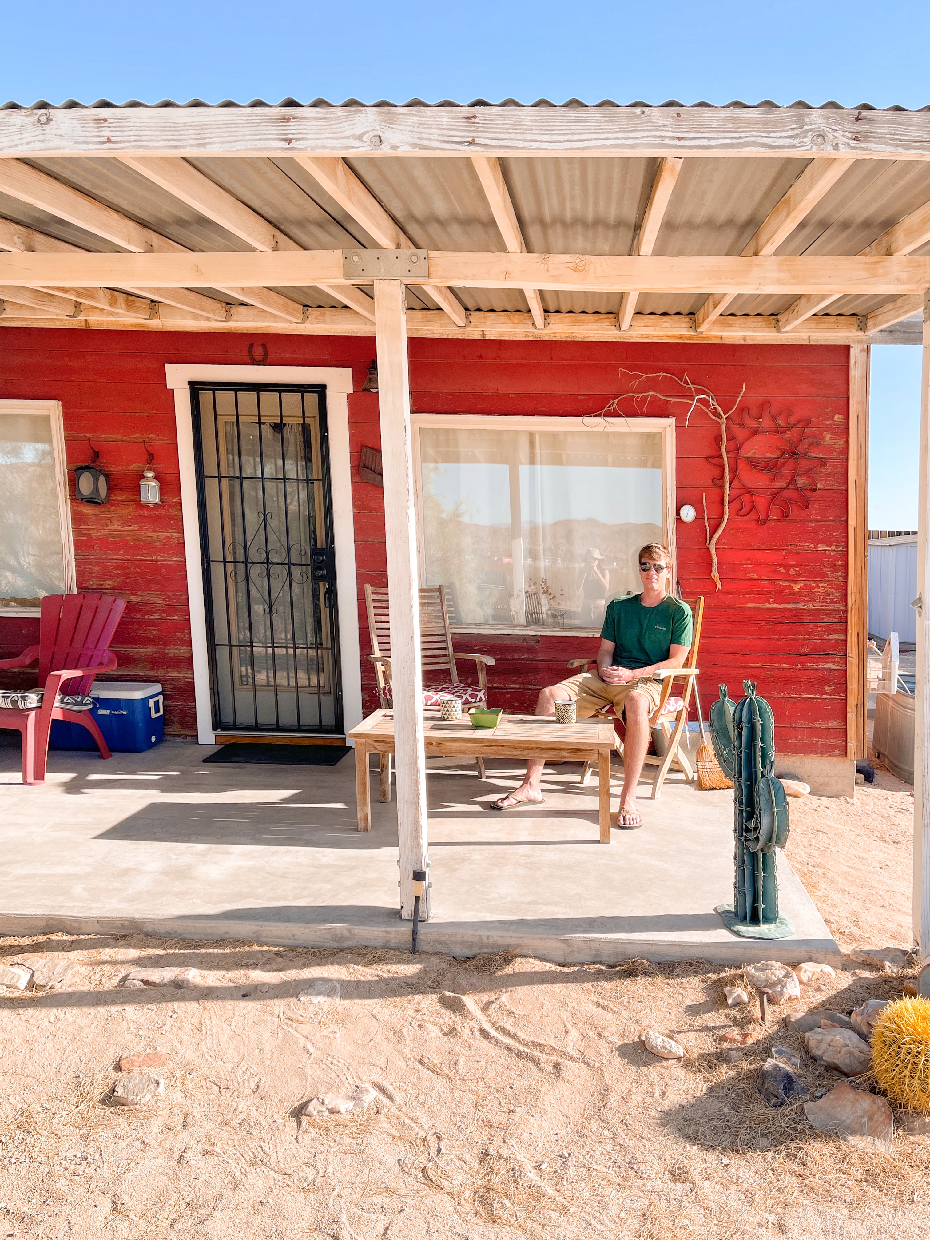 Relaxing at AirBnB Joshua Tree